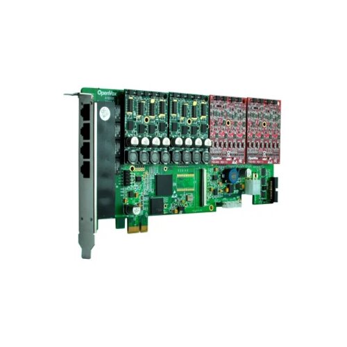OpenVox A1610E pci express 16-portna voip asterisk kartica (4 slota za FXO400 / FXS400 module) Slike