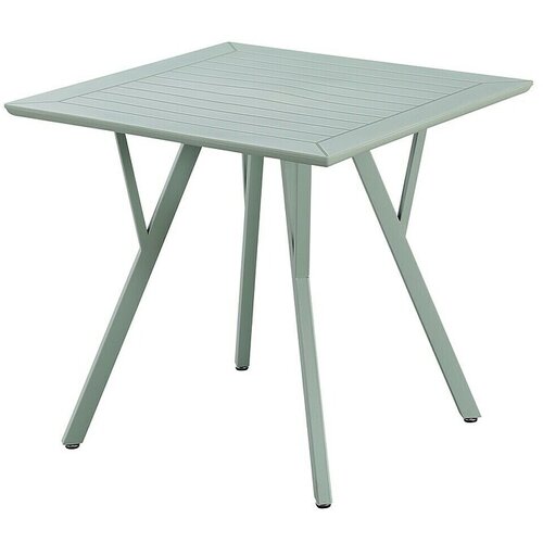 SUNFUN Vrtna miza (Do x Š x V: 80 x 80 x 75 cm, Polipropilen, Prašno barvano jeklo, Zelena) Cene