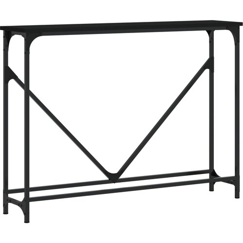  Konzolni stol crni 102 x 22,5 x 75 cm od konstruiranog drva Slike