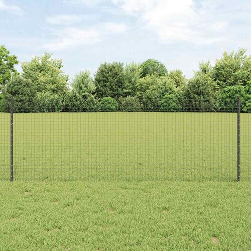  Zatvorena žičana ograda s postovima 25 x 0,8 m Siva Mreža Cijene