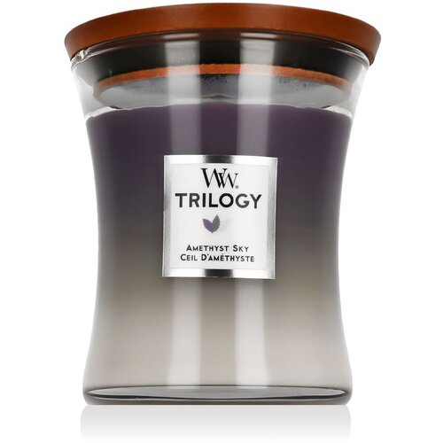 WoodWick Trilogy Medium Hourglass Candles Scented Candle Amethyst Sky 275 g Slike