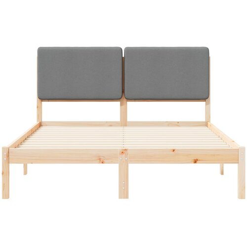  Krevetni okvir s tapiciranim uzglavljem Svijetlo siva Svjetlosiva 205.5 x 155.5 x 84.5 cm Slike