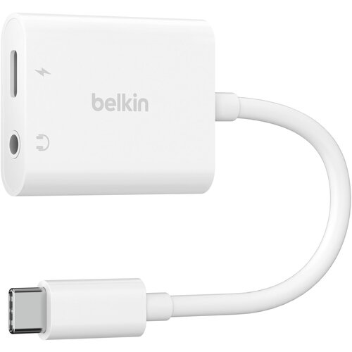 Belkin Rockstar USB-C/USB-C in 3,5 mm jack avdio adapter, Bela, (5000191879) Slike