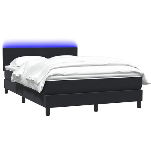 Box Spring krevet s madracem i LED crni 160x210 cm bar&amp;scaron;unasti Slike