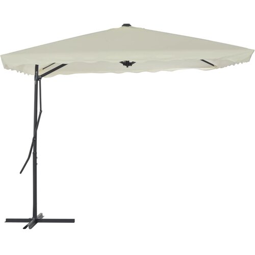 vidaXL Zunanji senčnik z jeklenim drogom 250x250 cm peščen Cene