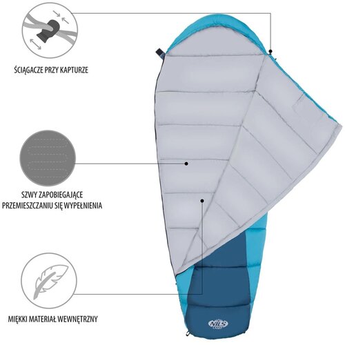 Nils Extreme NILS Camp sleeping bag NC2012 grey-blue Slike