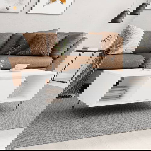 vidaXL Stolić za kavu bijeli 90 x 50 x 36 5 cm od konstruiranog drva Cijene