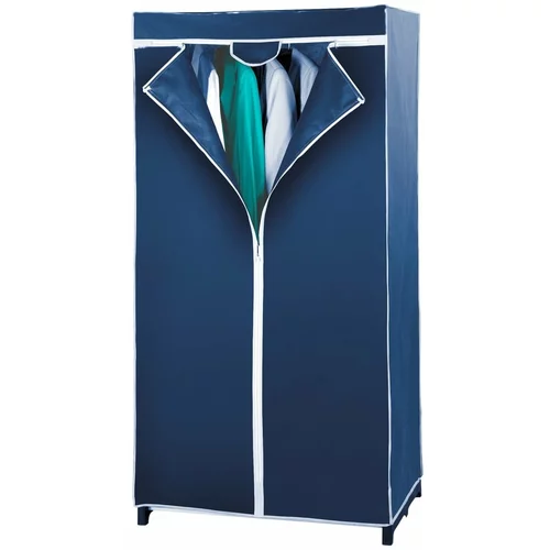 Wenko Modra zložljiva garderobna omara iz blaga Air