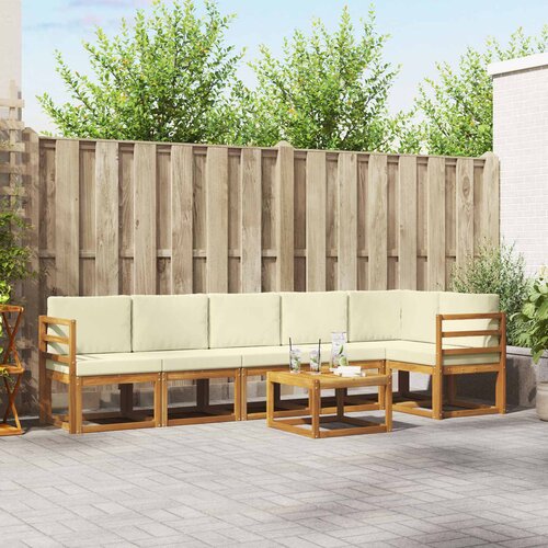  Set vanjskih sofa 7 kom. Prirodna i krem Cene
