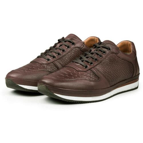 Ducavelli Ageo Genuine Leather Men's Casual Shoes Brown Slike