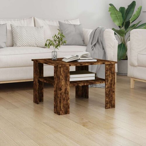  Stolić za kavu boja hrasta 60x60x42 cm od konstruiranog drva Cijene