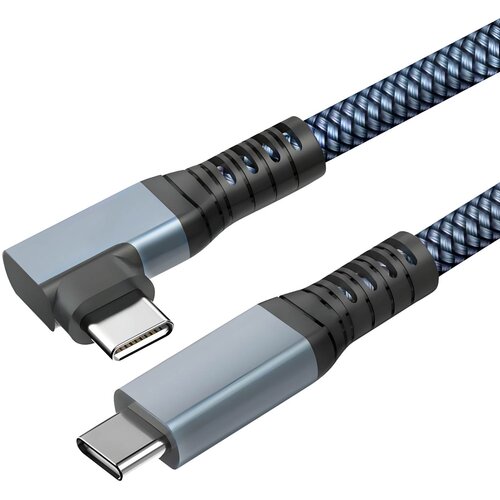 AVIZAR 100 W kotni kabel USB-C, locljivost 4K, prenos 20 Gbps - siv 1 m, (21261856) Slike