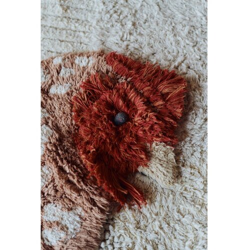 Lorena Canals Rjava pralna ročno tkana bombažna otro&amp;scaron;ka preproga 110x100 cm Chicken &amp;ndash; Slike