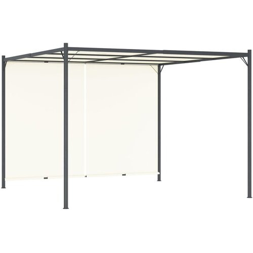  Pergola s podesivim krovom krem bijela 3 x 3 m čelična Cene