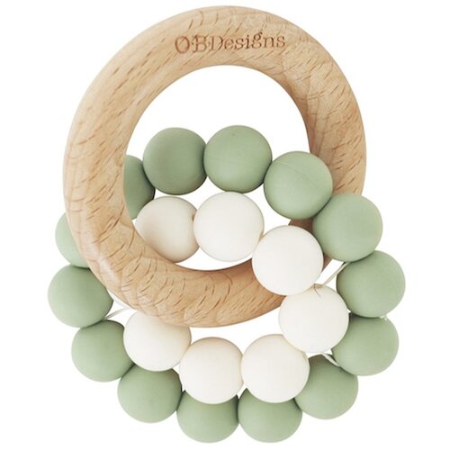 O.B Designs Teether Toy grizalo Mint 3m+ 1 kos Slike