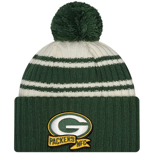 New Era Green Bay Packers 2022 Official Sideline Sport Cuffed Pom zimska kapa Cene