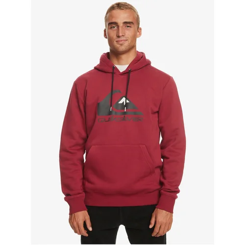 Quiksilver Burgundy Men's Big Logo Hoodie - Men's