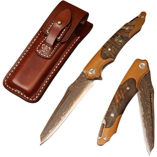  Dama&amp;scaron;čanski outdoor sklopivi nož MASTERPIECE NT-42081 - Svijetlo smeđa Slike