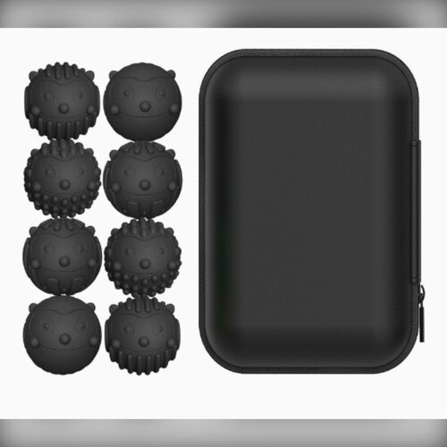 INF Silikonske ježkove magnetne kroglice 8 kos &amp;ndash; senzorična igračka Black, (5000326802) Slike