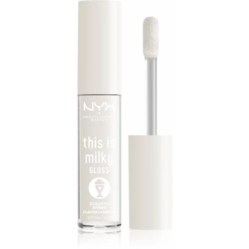 NYX Professional Makeup This is Milky Gloss Milkshakes vlažilni sijaj za ustnice odišavljen odtenek 16 Coquito Shake 4 ml