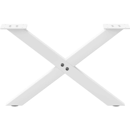  Noge za klub stolić u obliku slova X 2 kom bijele 50 x (30-31) cm čelik - Bijela 50 x (30-31) cm (40 mm) 2 1 Slike