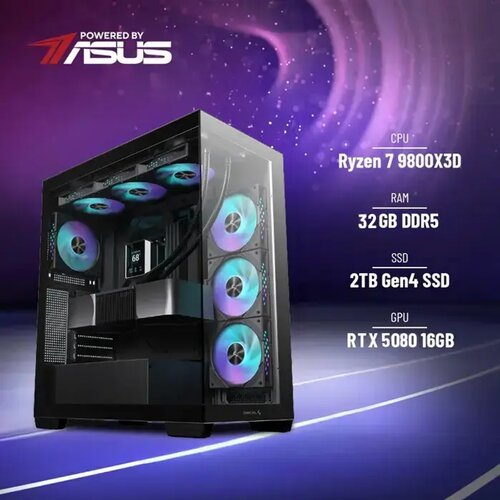  BaB računalo Inferno X (Ryzen 7 9800X3D, Liquid, RTX 5080, 32GB DDR5, 2TB SSD, RGB, Win11P) Powered By ASUS Cijene