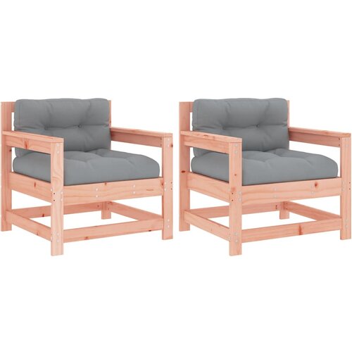 Maison Chic Vrtni stoli - Stol za vrt z blazino 2 kosa trdna douglas jelka JS2557, (21876718) Slike