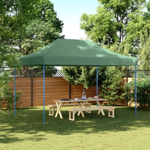 vidaXL Zložljivi pop-up šotor za zabave zelen 410x279x315 cm