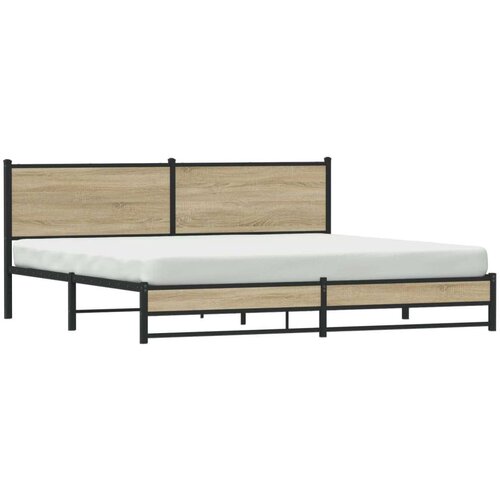 VidaXL metalni okvir kreveta bez madraca boja hrasta sonome 200x200 cm Slike