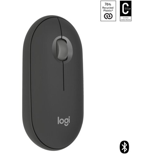 Logitech Pebble 2 M350s mi&amp;scaron; Ambidekster RF brezžični + Bluetooth Optičen 4000 DPI Slike