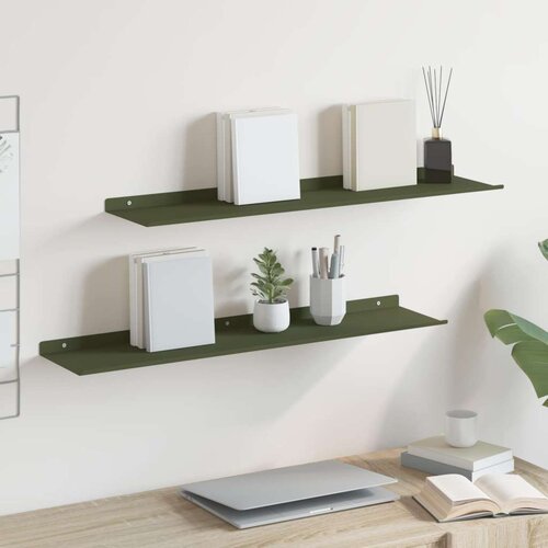  Polica na zidu Zidne 2 pcs Maslinasto zelena 80 x 18 x 2 5 cm - Maslinovo zelena 80 x 18 cm 2 Cene