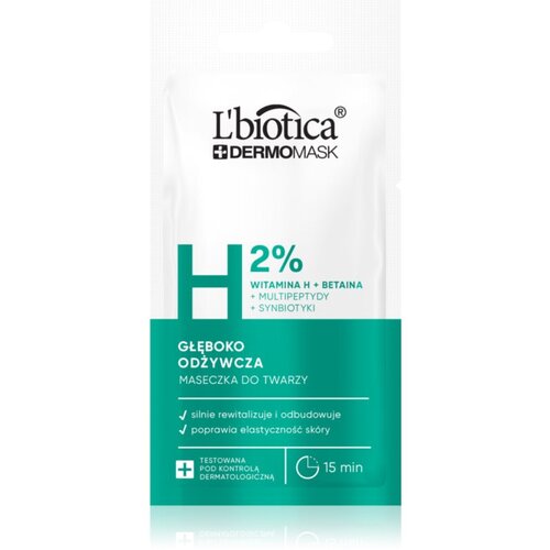 L´Biotica DermoMask H 2% globinsko hranilna maska za obraz 8 ml Cene