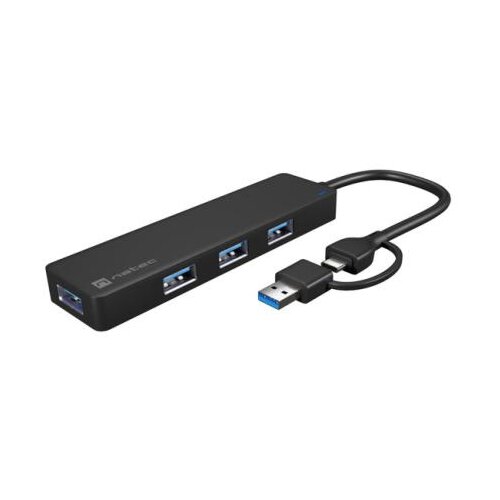 Natec USB 3.0 HUB 4 port sa USB-C i USB-A adapteron Mayfly NHU-2023 Cene
