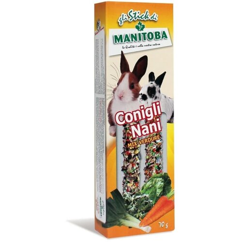 Manitoba štapići miks sa povrćem 70 g Hrana za patuljaste kuniće Cene