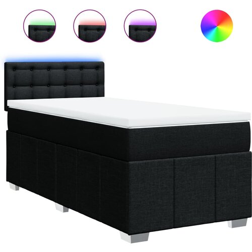 Maison Chic Box spring postelja - Vzmetna postelja z vzmetnico črna 90x200 cm blago SL4994, (21887942) Cene