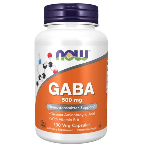 Now Foods GABA NOW, 500 mg (100 kapsul) Slike
