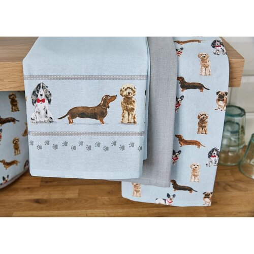 Cooksmart ® Komplet 3 kuhinjskih krp Curious Dogs Cene