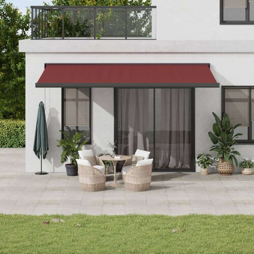 Tenda na ručno uvlačenje bordo 500 x 300 cm Cijene