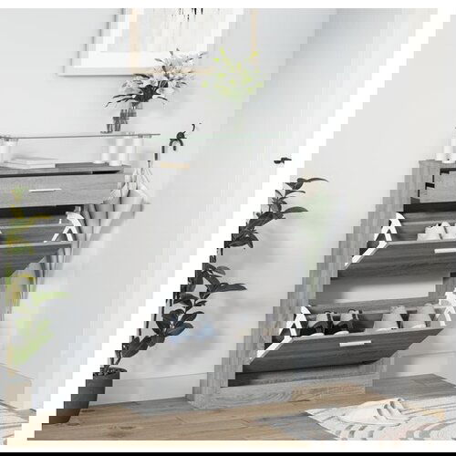 VidaXL Ormarić za cipele boja hrasta 63x24x104 cm konstruirano drvo Slike