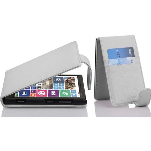 Cadorabo Ohi&scaron;je, združljivo z Nokia Lumia 929 / 930 v snežno bela - Za&scaron;čitni ovitek v obliki flipa iz teksturiranega umetnega usnja, (20559240) Cene