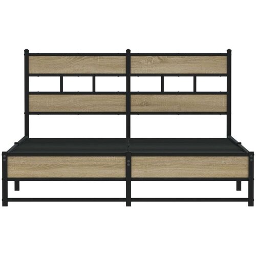 VidaXL Metalni okvir kreveta bez madraca boja hrasta sonome 160x200 cm Slike