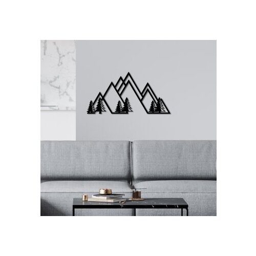 Wallity Zidna dekoracija Mountain-v1, 70x35cm, Crna Slike