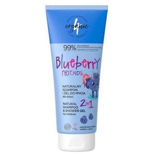 4Organic prirodni šampon i gel za tuširanje za decu blueberryfriends 4organic Slike