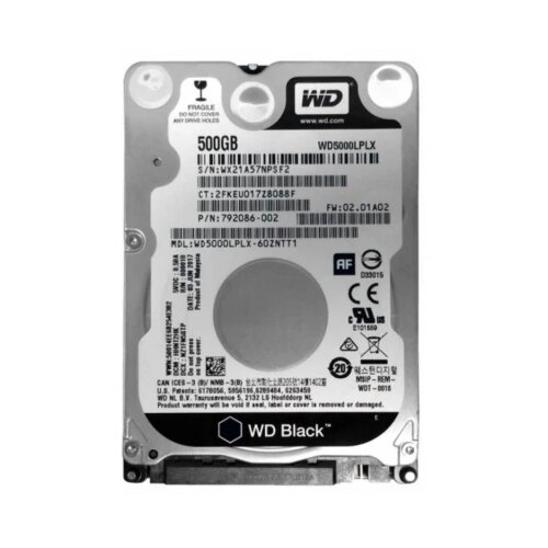 Western Digital HDD 2.5 ** 500GB 5000LPLX 7200RPM 32MB SATA3 Slike