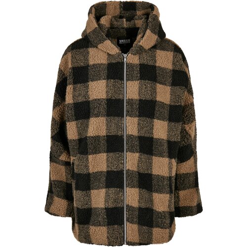 UC Ladies Women&amp;#039;s Sherpa Oversized Hooded Jacket, Softtaupe/Black Slike