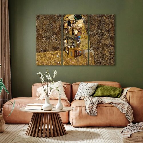  Slika - Klimt inspiration - Kiss 120x80 Na talijanskom platnu Slike