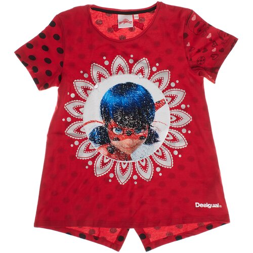Desigual Majice s kratkimi rokavi 19SGTKXA-3000 Rdeča Slike
