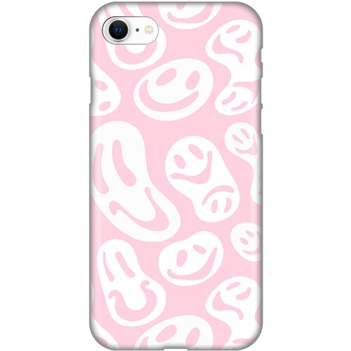 maska Silikonska Print za iPhone 7/8/SE 2020/2022 Pink Smiles Slike