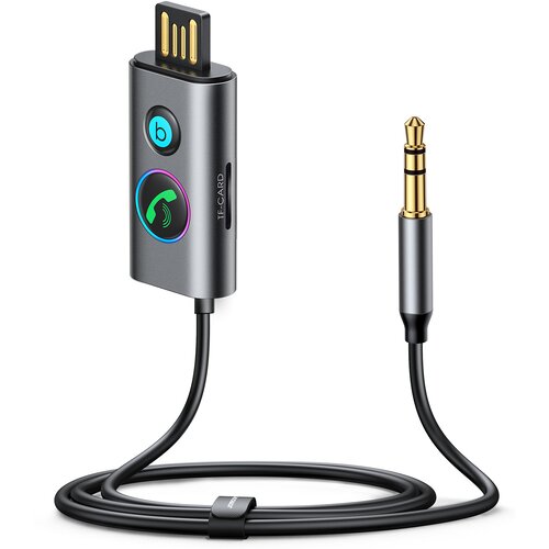 Joyroom Avtomobilski brezžični avdio oddajnik sprejemnik USB AUX TF kartica JR-CB7 siva, (21099333) Cene
