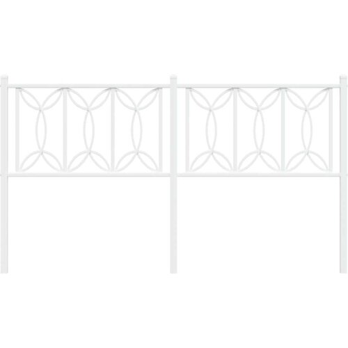  Metalno uzglavlje bijelo 150 cm Slike